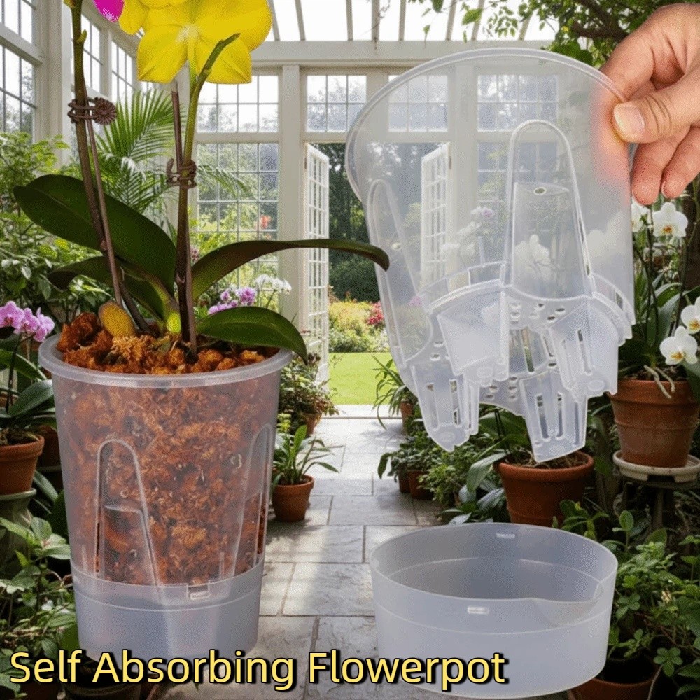 Hydroponic Tower - Plastikowa doniczka samozasysająca wodę, pogrubiona doniczka