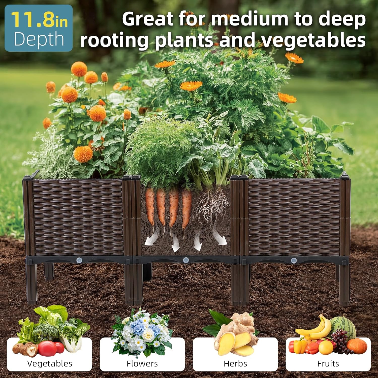 Zewnętrzna doniczka rattanowa  – Self Watering Planter recenzja i cena