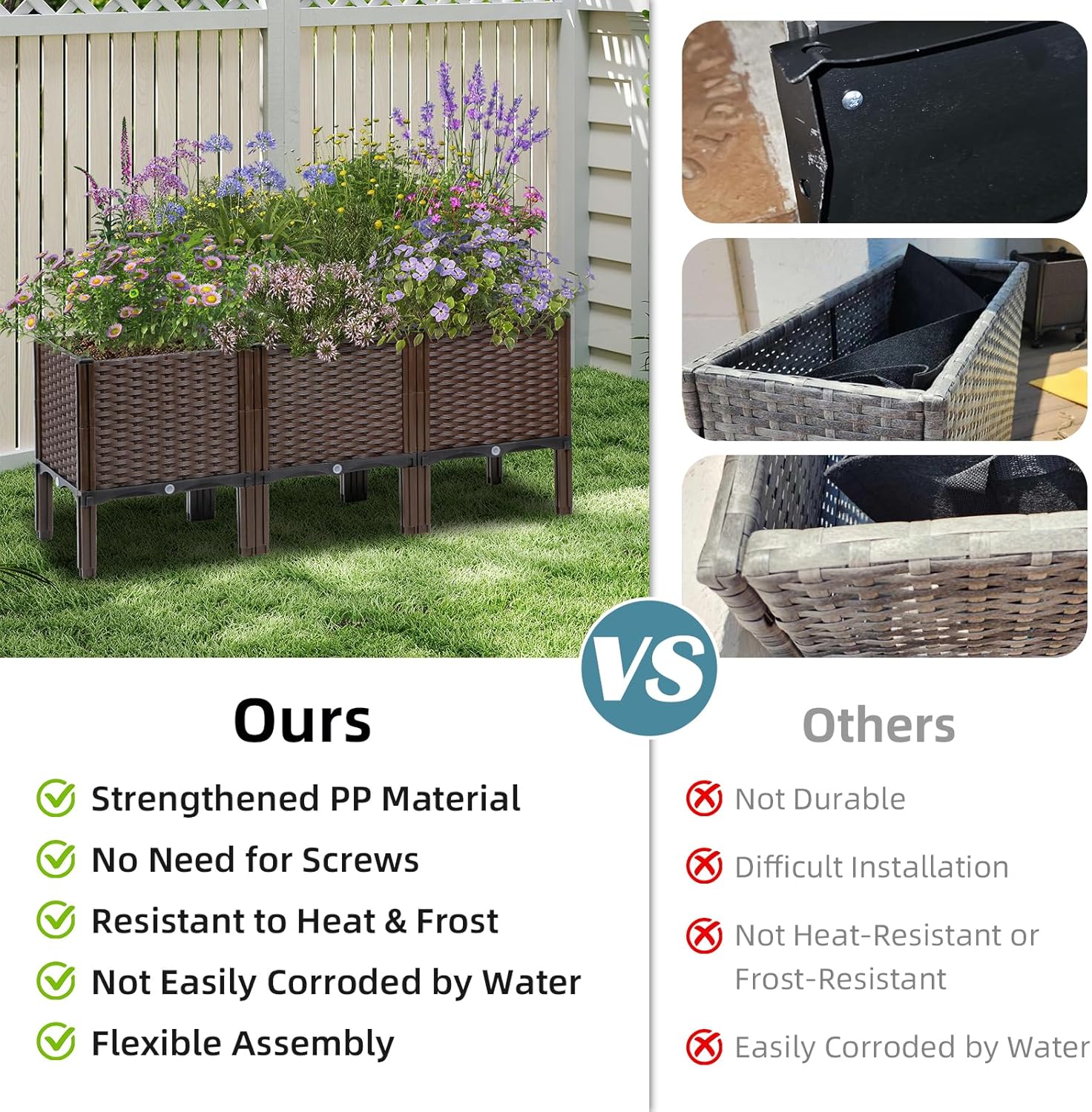 Zewnętrzna doniczka rattanowa  – Self Watering Planter recenzja i cena